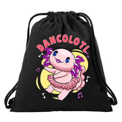 Dancolotl Kawaii Axolotl Dancing Axolotl Lover Ballet Dancer Drawstring Bag