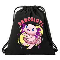 Dancolotl Kawaii Axolotl Dancing Axolotl Lover Ballet Dancer Drawstring Bag