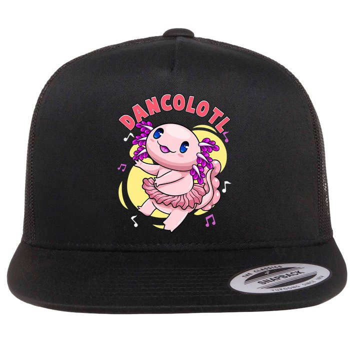 Dancolotl Kawaii Axolotl Dancing Axolotl Lover Ballet Dancer Flatbill Hat