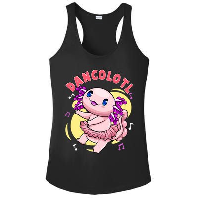 Dancolotl Kawaii Axolotl Dancing Axolotl Lover Ballet Dancer Ladies PosiCharge Competitor Racerback Tank
