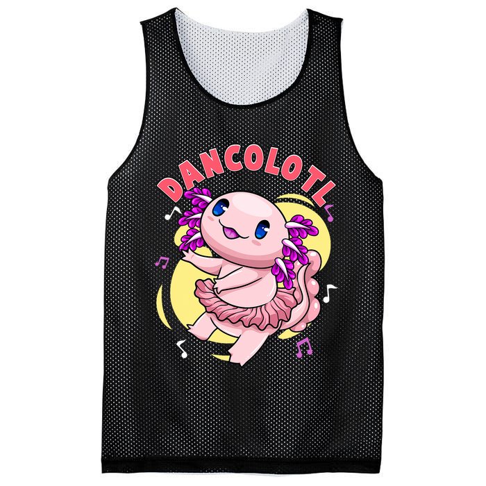 Dancolotl Kawaii Axolotl Dancing Axolotl Lover Ballet Dancer Mesh Reversible Basketball Jersey Tank