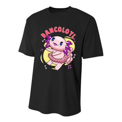 Dancolotl Kawaii Axolotl Dancing Axolotl Lover Ballet Dancer Youth Performance Sprint T-Shirt