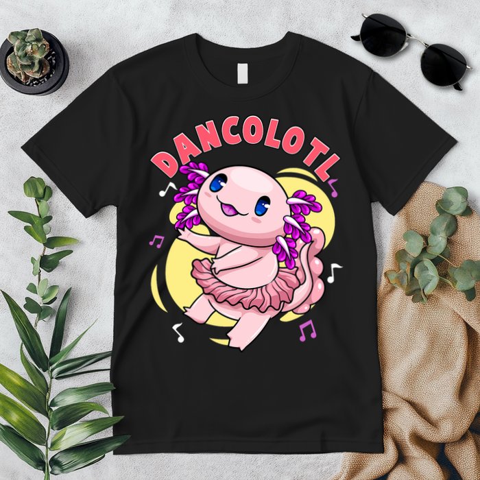 Dancolotl Kawaii Axolotl Dancing Axolotl Lover Ballet Dancer Premium T-Shirt