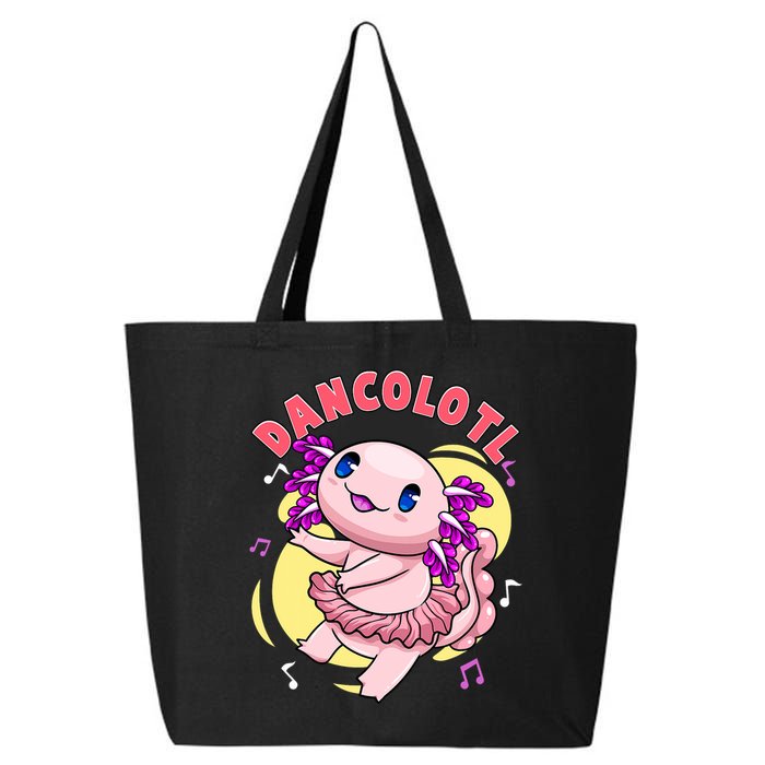 Dancolotl Kawaii Axolotl Dancing Axolotl Lover Ballet Dancer 25L Jumbo Tote