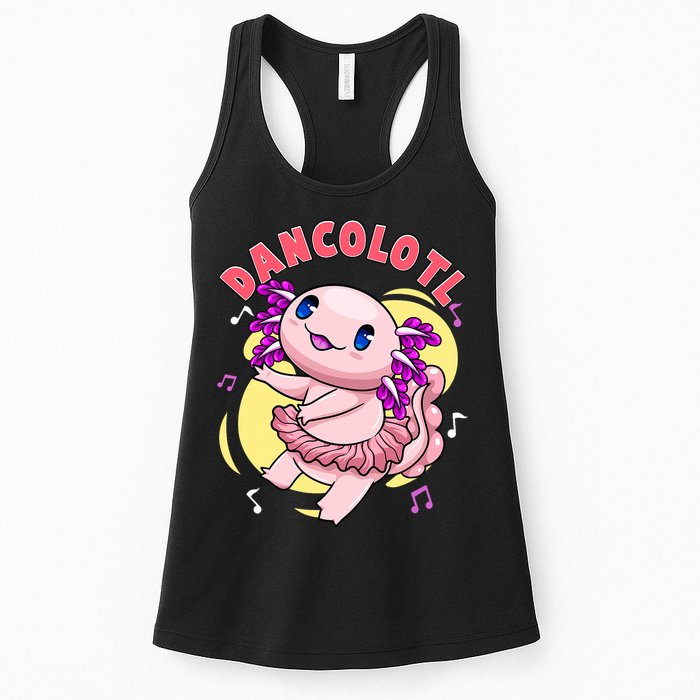 Dancolotl Kawaii Axolotl Dancing Axolotl Lover Ballet Dancer Womens Tank Top