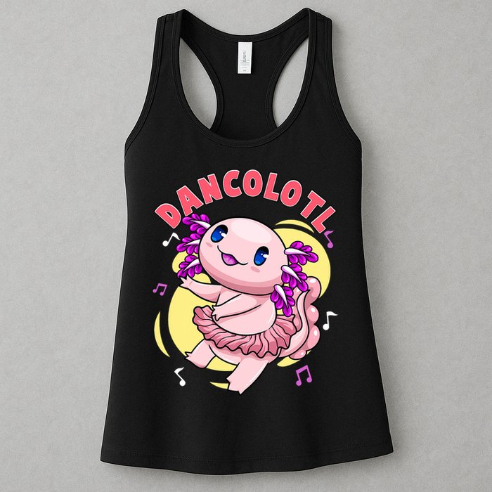 Dancolotl Kawaii Axolotl Dancing Axolotl Lover Ballet Dancer Womens Tank Top