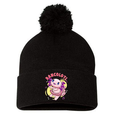 Dancolotl Kawaii Axolotl Dancing Axolotl Lover Ballet Dancer Pom Pom 12in Knit Beanie