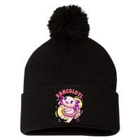 Dancolotl Kawaii Axolotl Dancing Axolotl Lover Ballet Dancer Pom Pom 12in Knit Beanie