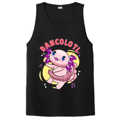 Dancolotl Kawaii Axolotl Dancing Axolotl Lover Ballet Dancer PosiCharge Competitor Tank