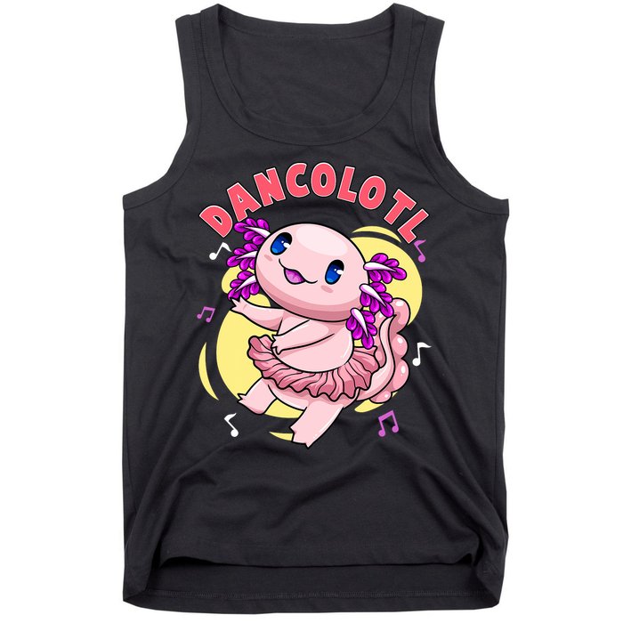 Dancolotl Kawaii Axolotl Dancing Axolotl Lover Ballet Dancer Tank Top