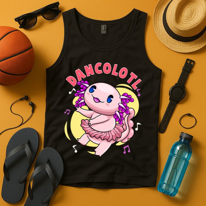 Dancolotl Kawaii Axolotl Dancing Axolotl Lover Ballet Dancer Tank Top