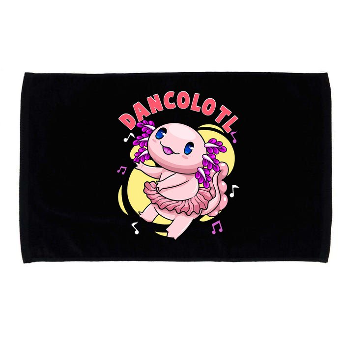 Dancolotl Kawaii Axolotl Dancing Axolotl Lover Ballet Dancer Microfiber Hand Towel