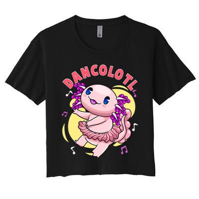 Dancolotl Kawaii Axolotl Dancing Axolotl Lover Ballet Dancer Crop Top