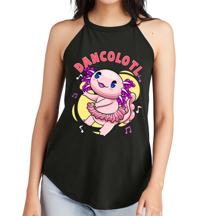 Dancolotl Kawaii Axolotl Dancing Axolotl Lover Ballet Dancer Women's Perfect Tri Rocker Tank