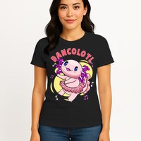 Dancolotl Kawaii Axolotl Dancing Axolotl Lover Ballet Dancer Womens T-Shirt