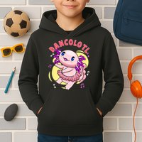 Dancolotl Kawaii Axolotl Dancing Axolotl Lover Ballet Dancer Kids Hoodie