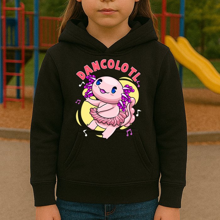 Dancolotl Kawaii Axolotl Dancing Axolotl Lover Ballet Dancer Kids Hoodie