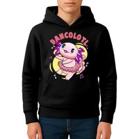 Dancolotl Kawaii Axolotl Dancing Axolotl Lover Ballet Dancer Kids Hoodie