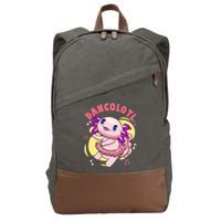 Dancolotl Kawaii Axolotl Dancing Axolotl Lover Ballet Dancer Cotton Canvas Backpack