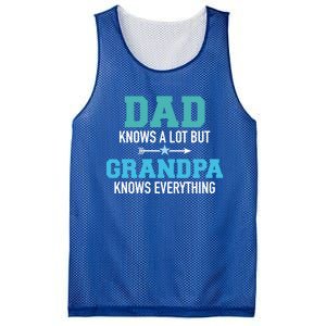 Dad Knows A Lot But Grandpa Knows Everything Gift Mesh Reversible Basketball Jersey Tank