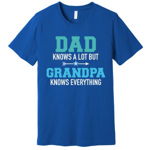 Dad Knows A Lot But Grandpa Knows Everything Gift Premium T-Shirt