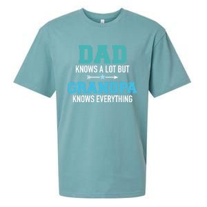 Dad Knows A Lot But Grandpa Knows Everything Gift Sueded Cloud Jersey T-Shirt