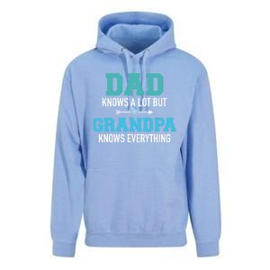 Dad Knows A Lot But Grandpa Knows Everything Gift Unisex Surf Hoodie