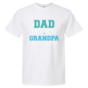 Dad Knows A Lot But Grandpa Knows Everything Gift Garment-Dyed Heavyweight T-Shirt