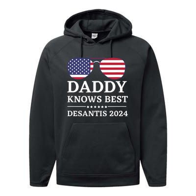 Daddy Knows Best Desantis 2024 Daddy24 Desantis Performance Fleece Hoodie