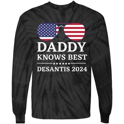 Daddy Knows Best Desantis 2024 Daddy24 Desantis Tie-Dye Long Sleeve Shirt