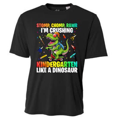 Dinosaur Kindergarten Back To School First Day Of School Boy Cooling Performance Crew T-Shirt