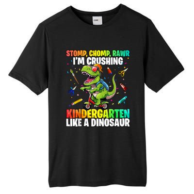 Dinosaur Kindergarten Back To School First Day Of School Boy Tall Fusion ChromaSoft Performance T-Shirt