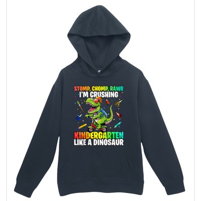 Dinosaur Kindergarten Back To School First Day Of School Boy Urban Pullover Hoodie