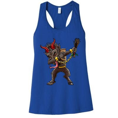 Dabbing Krampus Christmas Dab Cool Women's Racerback Tank