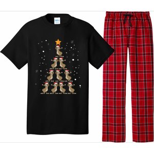 Dabbing Kangaroo Christmas Gift Dab Christmas Tree Pajama Set