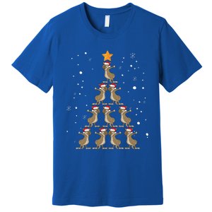 Dabbing Kangaroo Christmas Gift Dab Christmas Tree Premium T-Shirt