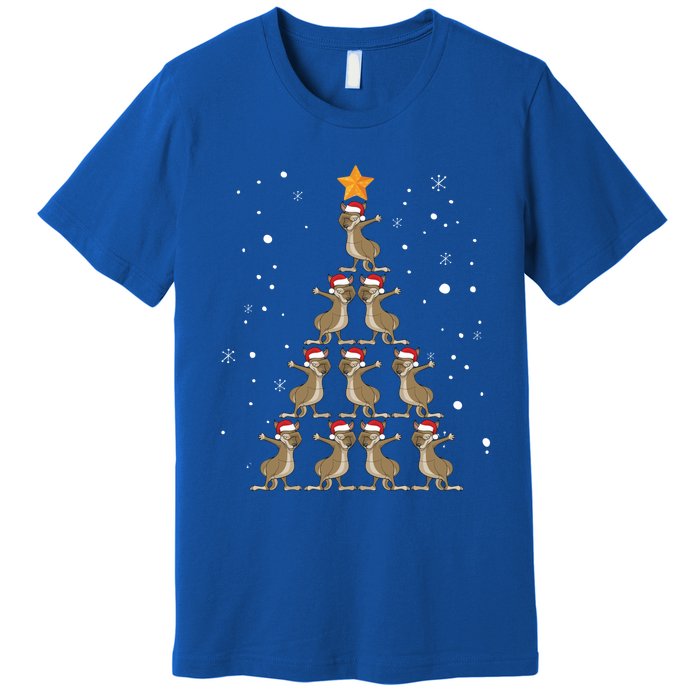 Dabbing Kangaroo Christmas Gift Dab Christmas Tree Premium T-Shirt