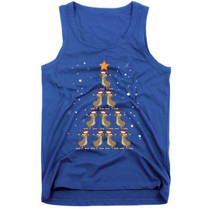 Dabbing Kangaroo Christmas Gift Dab Christmas Tree Tank Top