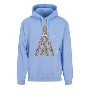 Dabbing Kangaroo Christmas Gift Dab Christmas Tree Unisex Surf Hoodie