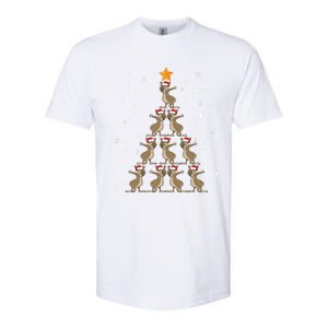 Dabbing Kangaroo Christmas Gift Dab Christmas Tree Softstyle CVC T-Shirt