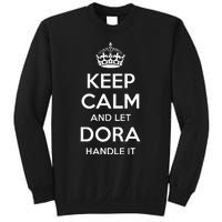 Dora Keep Calm Personalized Name Funny Birthday Gift Idea Sweatshirt