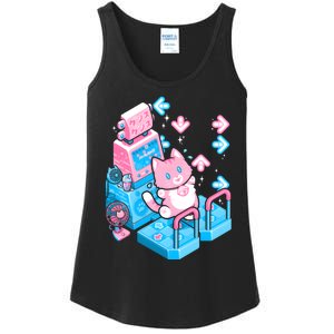 Dance Kitty Cute Cat Video Game Girl Boy Kids Ladies Essential Tank