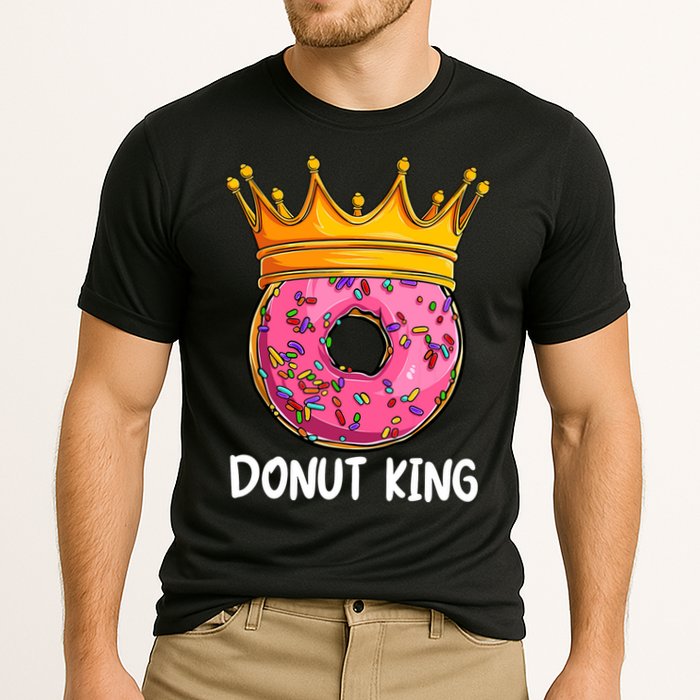 Donut King Doughnut Funny Donut Crown Sweet Baker Cooling Performance Crew T-Shirt