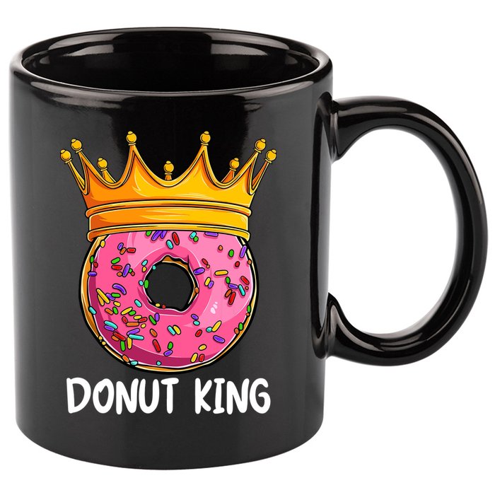 Donut King Doughnut Funny Donut Crown Sweet Baker 11oz C Handle Ceramic Mug