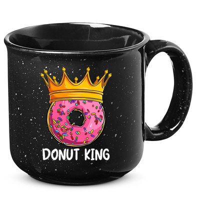 Donut King Doughnut Funny Donut Crown Sweet Baker 15oz Campfire Ceramic Mug