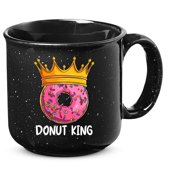 Donut King Doughnut Funny Donut Crown Sweet Baker 15oz Campfire Ceramic Mug