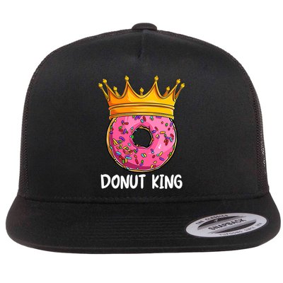 Donut King Doughnut Funny Donut Crown Sweet Baker Flatbill Hat