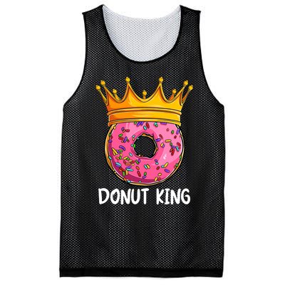 Donut King Doughnut Funny Donut Crown Sweet Baker Mesh Reversible Basketball Jersey Tank