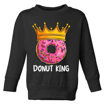 Donut King Doughnut Funny Donut Crown Sweet Baker Toddler Sweatshirt