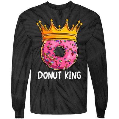 Donut King Doughnut Funny Donut Crown Sweet Baker Tie-Dye Long Sleeve Shirt